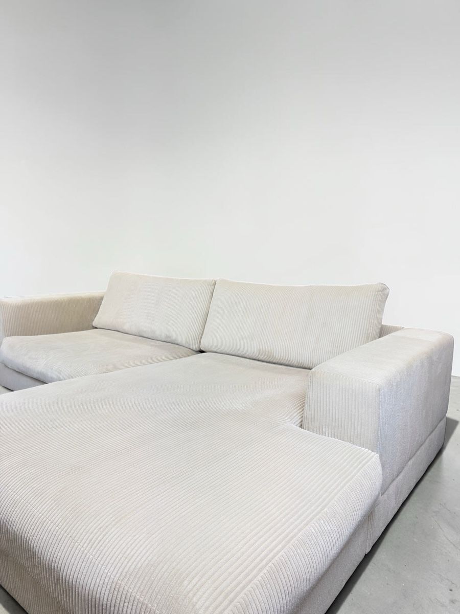 Divani: Ecksofa Beige-Creme aus Cordstoff – Usato da Bachenbülach venduto da Sofalab.swiss 4