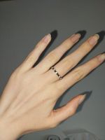 Elegante Damenring mit schwarzen und weissen Steinen, Neu!