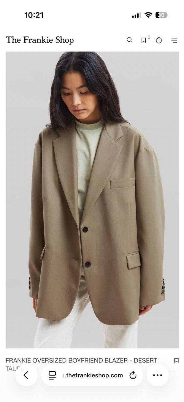 Vestes: FRANKIE OVERSIZED BOYFRIEND BLAZER - DESERT – D'occasion à Winkel par Stankocuk