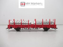 Roco Rungenwagen feuerrot mit Metallröhren beladen ohne OVP