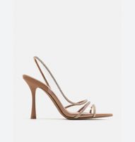 Zara High Heel Sandale aus Vinyl mit Glitzerdetails Gr. 40