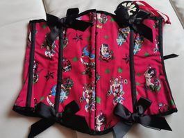 Corsage Tattoo rot *NEU* XS S M L