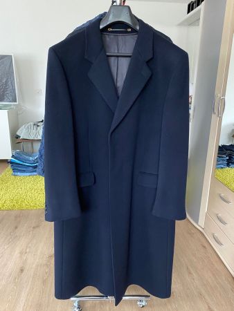 Herren-Kaschmir-Mantel dunkelblau Grösse 52 Topzustand