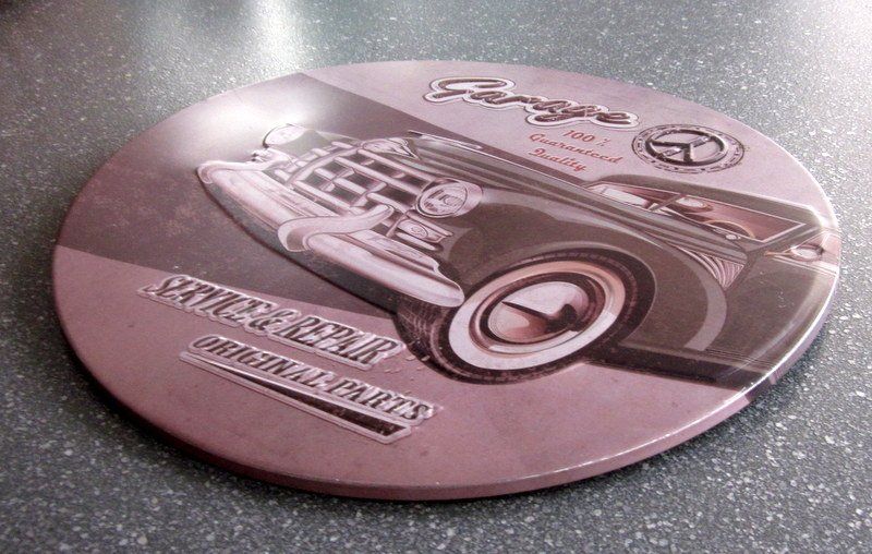Insegne: Retro Blechschild rund "Garage" – Usato da Bischofszell venduto da Pfau0 3