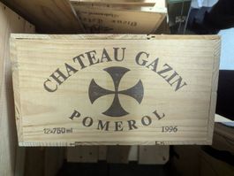 1996 Chateau Gazin, Pomerol: 12 Flaschen im Kaste
