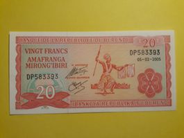 BURUNDI - 20 Francs 2005 UNC (DP583393)