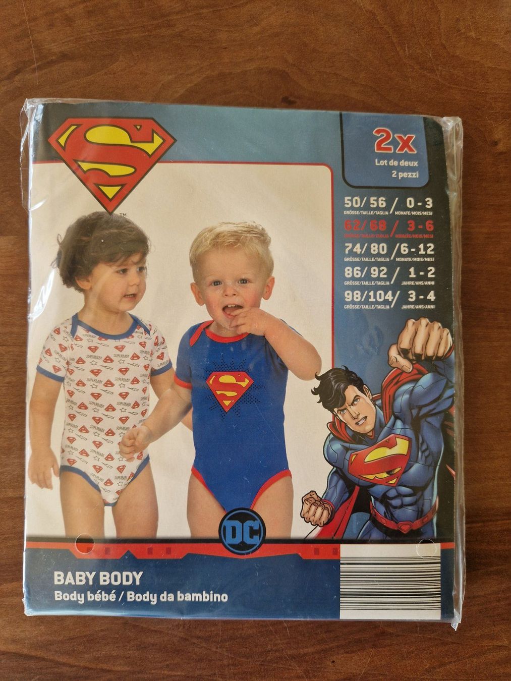 Biancheria intima: NEU Bodyset Superman 62 / 68 – Nuovo (secondo la descrizione) da Giswil venduto da movo08