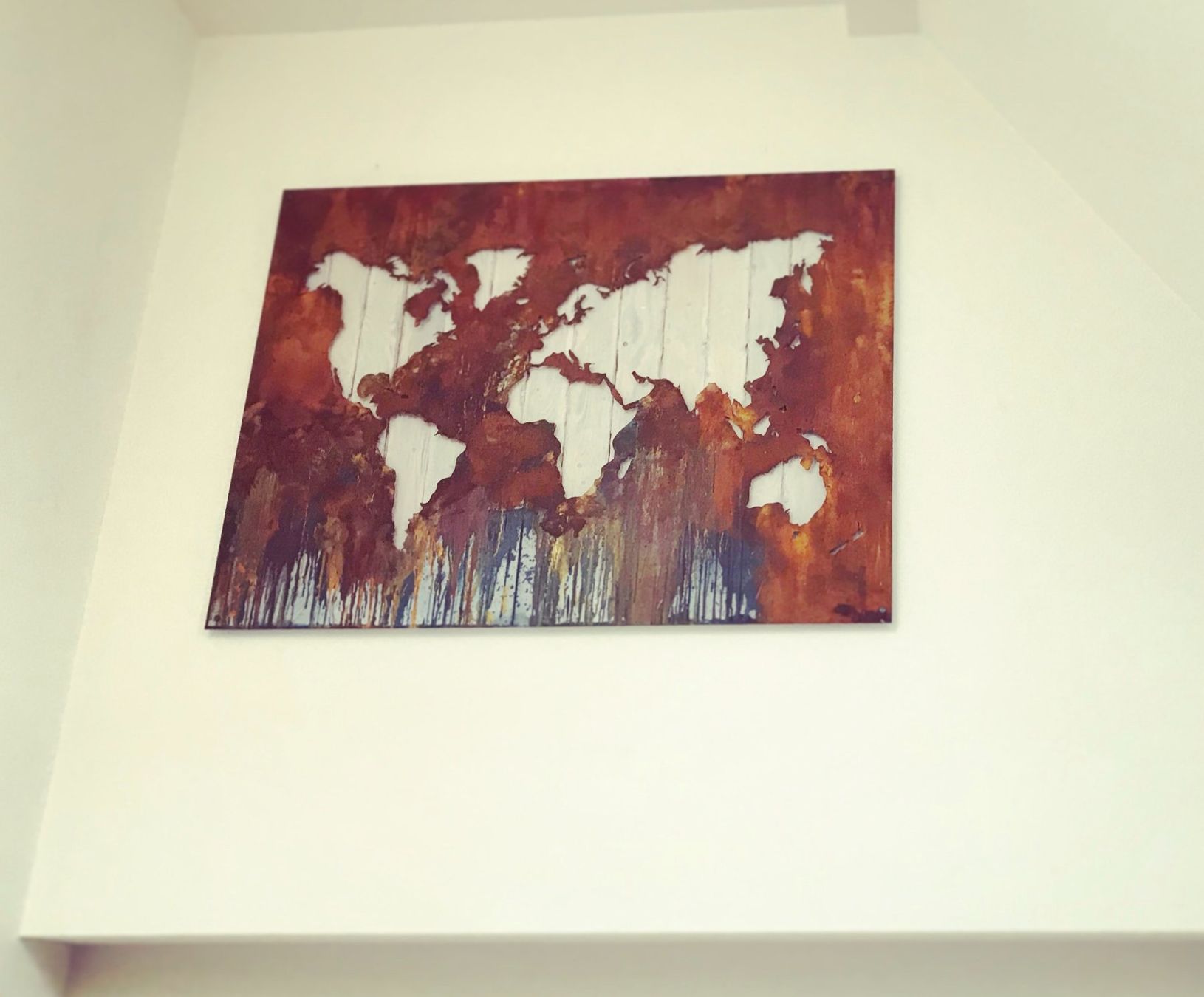 Poster & Bilder: Wandbild Weltkarte – Gebraucht aus Zürich von Tinu_99 1