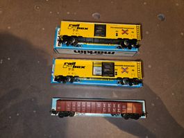 Märklin 4773 und 4575 Konvolut Ami Güterwagen mit OVP