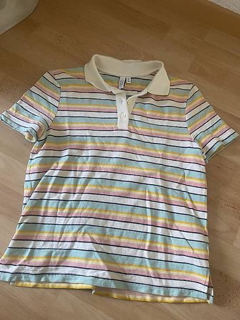 Polo Shirt &other stories gestreift Tshirt pastell