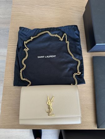 Saint Laurent, YSL, Kate, Medium, Tasche, Beige, Gold, neu.