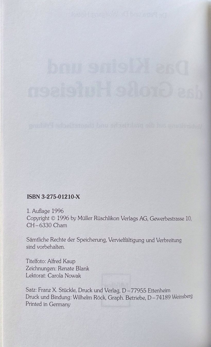 Libri: Das Kleine und das Grosse Hufeisen – Nuovo (secondo la descrizione) da Sarnen venduto da Livres 2