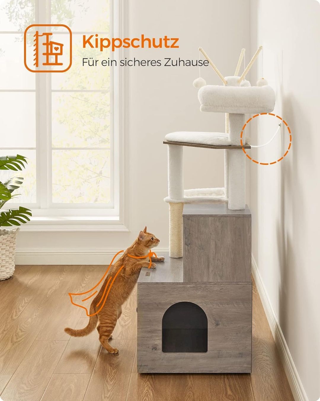Katzenbaum - Kratzbaum: Feandrea Kratzbaum greige 140 cm – Neu und originalverpackt aus Bottighofen von zaap 7