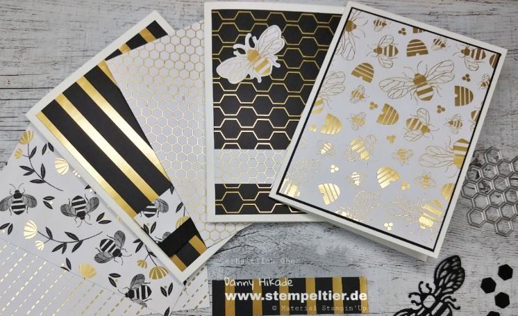 Stampin' up! Carta: Designerpapier "Bienengold" von Stampin up 12x12'' – Nuovo (secondo la descrizione) da Frauenkappelen venduto da evangelina78 4