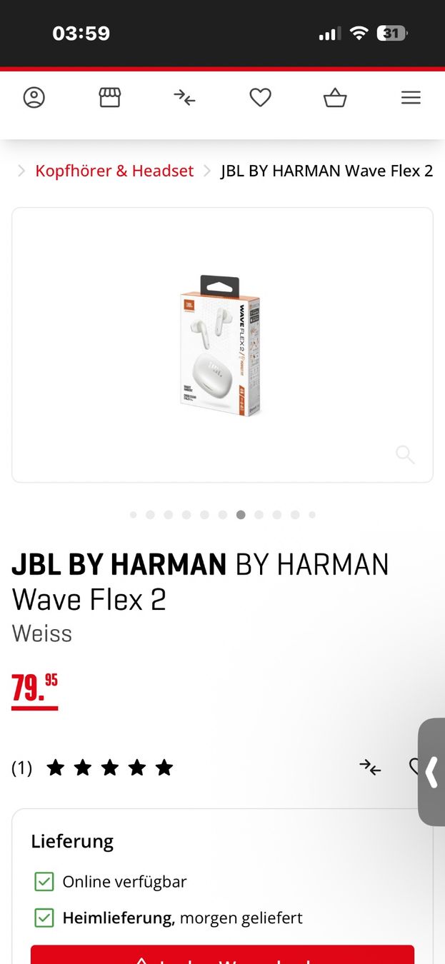 JBL Cuffie: JBL Wave Flex 2 Neu & Originalverpackt – Nuovo e nell'imballaggio originale da Dietikon venduto da sal_zdn5 1