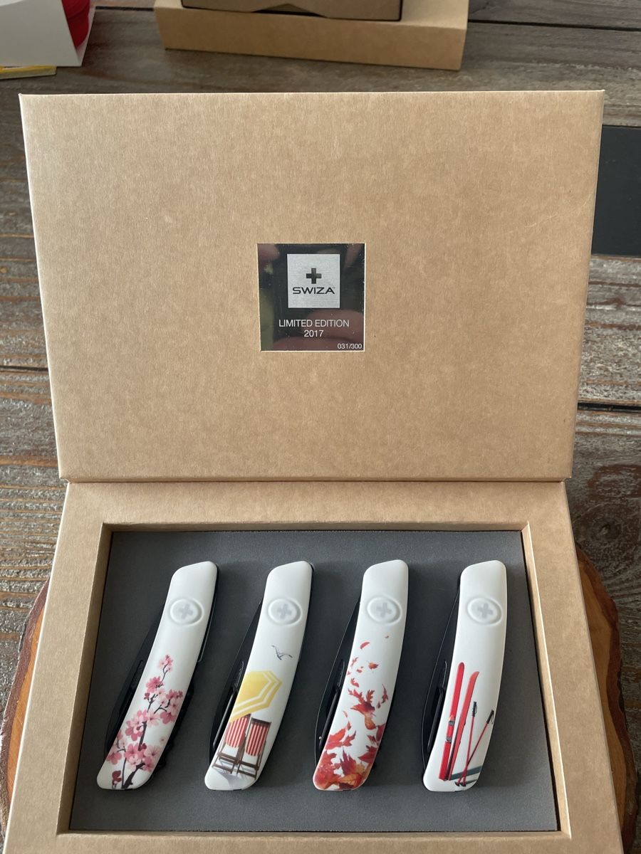 Coltelli tascabile: Swiza Limited 4 Jahreszeiten – Nuovo e nell'imballaggio originale da Heitenried venduto da Alpuchalb 1