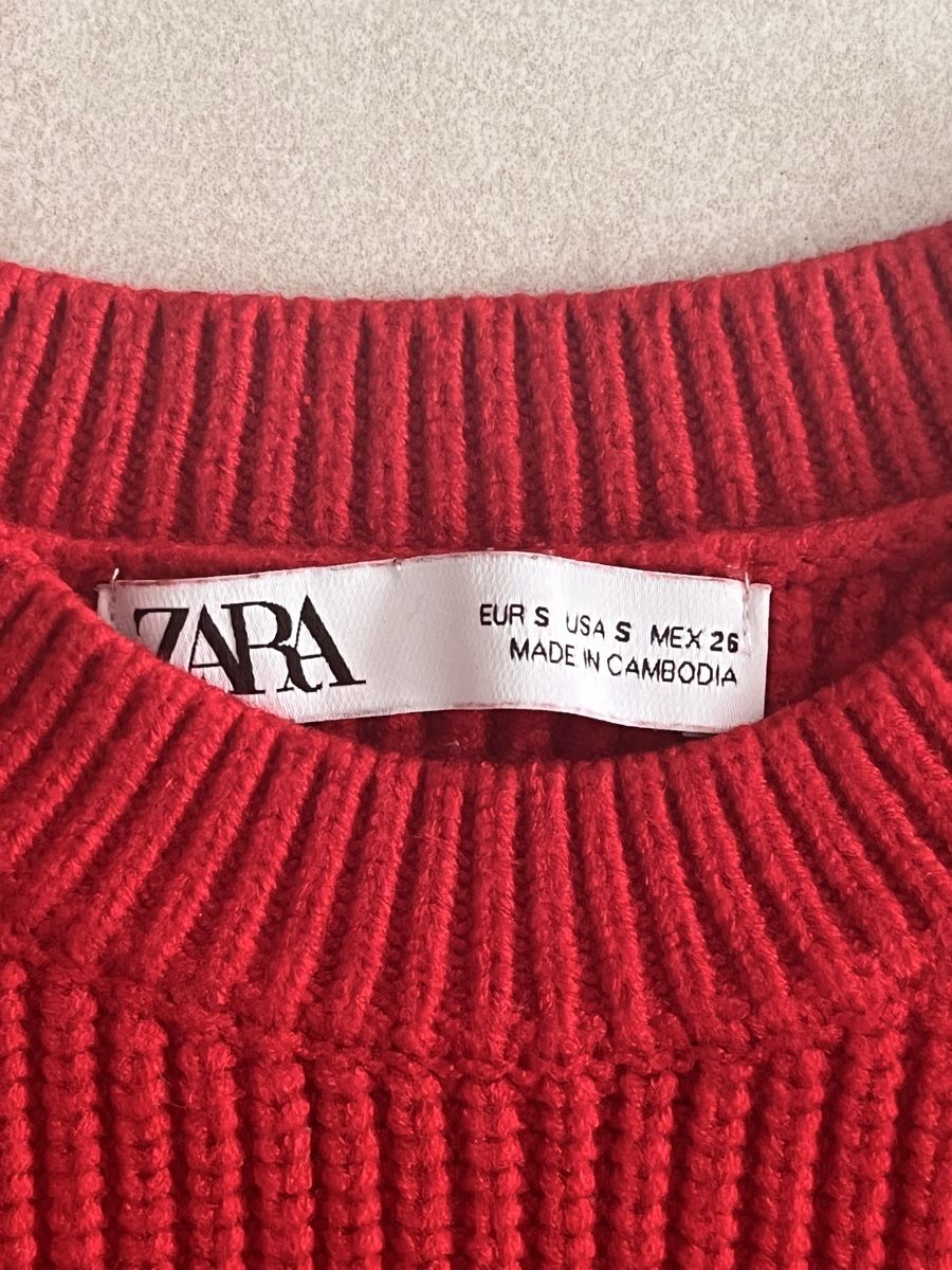 Zara Maglioni & Felpe: Zara Strickpullover, Rot, Grösse S – Nuovo (secondo la descrizione) da Niederwangen BE venduto da mcp_l62p 1