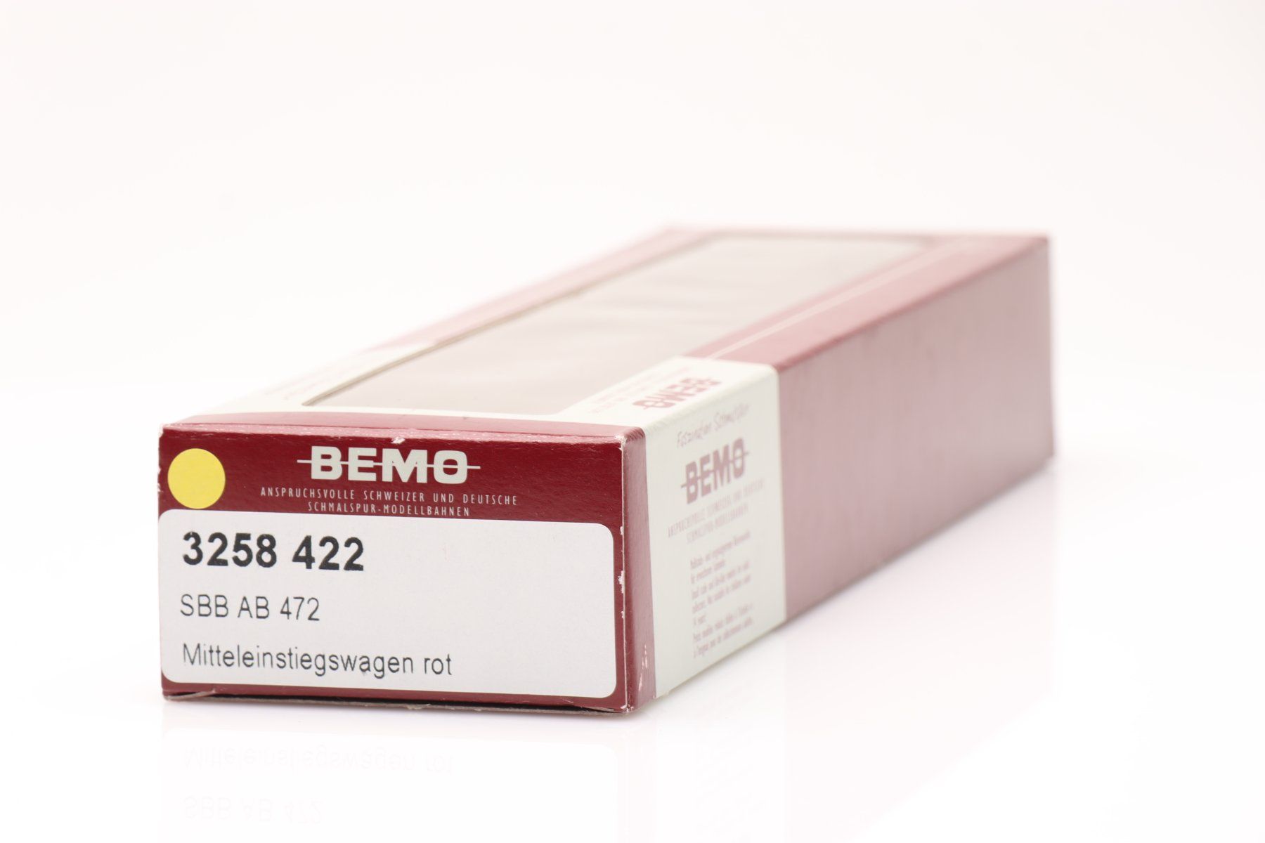 Bemo Modellini di ferrovie: Bemo 3258 422 SBB AB 472 Mitteleinstiegswagen rot, H0m – Nuovo (secondo la descrizione) da Ried (Muotathal) venduto da Modellbahn.swiss 2
