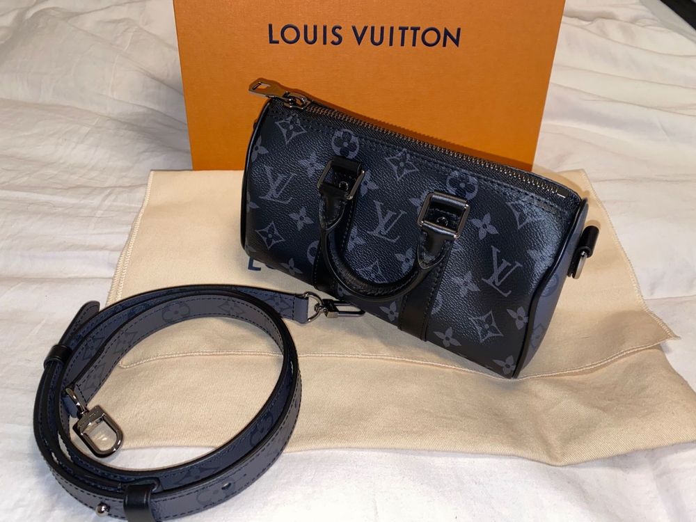 LOUIS VUITTON Monogram Eclipse Reverse Keepall XS Shoulder Bag M45947 (New)