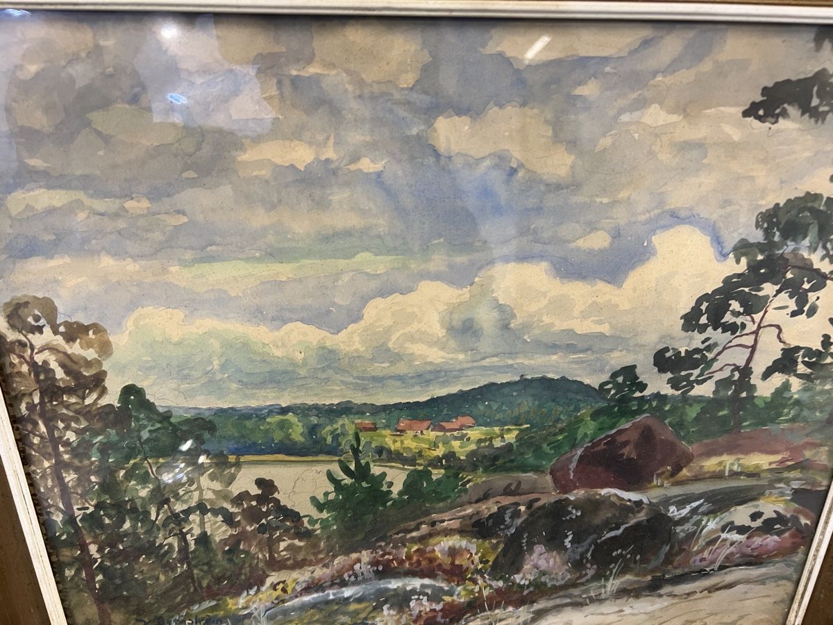 Dipinti: AQUARELLE SIGNÉE BERGSTRÖN ? Datée 1944 – Usato da Genève venduto da Qanil77 1