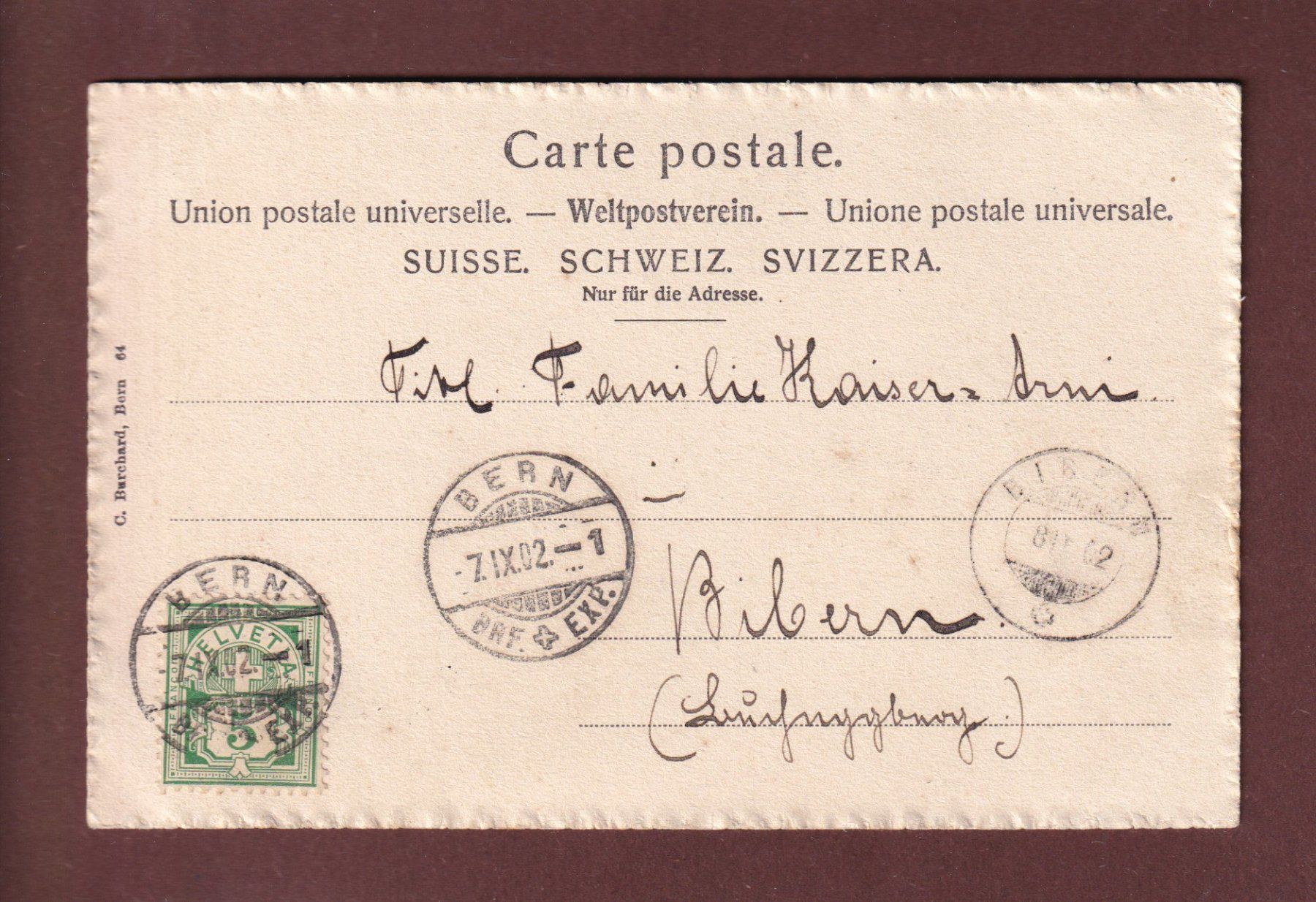 Cartoline postali: BERN - Parlamentsgebäude - 1902 – Usato da Pully venduto da nicecards 1
