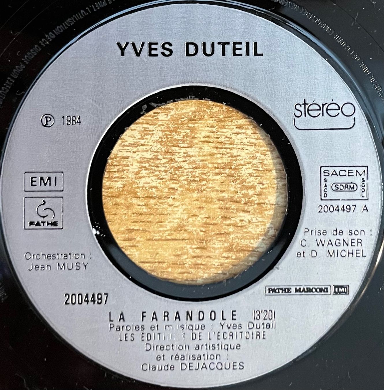 Dischi in vinile: YVES DUTEIL - LA FARANDOLE – Usato da Bussigny venduto da vinyl-pas-cher 2