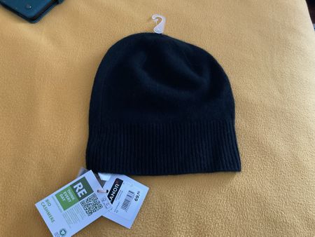 Cashmere/Kaschmir 100%  Mütze Neu Schwarz