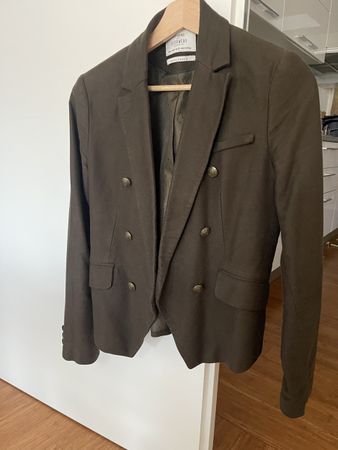 Giacca doppiopetto Bershka verde militare - Taglia M