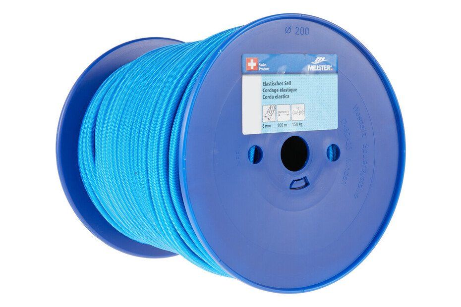 Cordes: Meister elastisches Seil 8mm, blau, 100m – Neuf avec emballage d'origine à Kägiswil par nick333