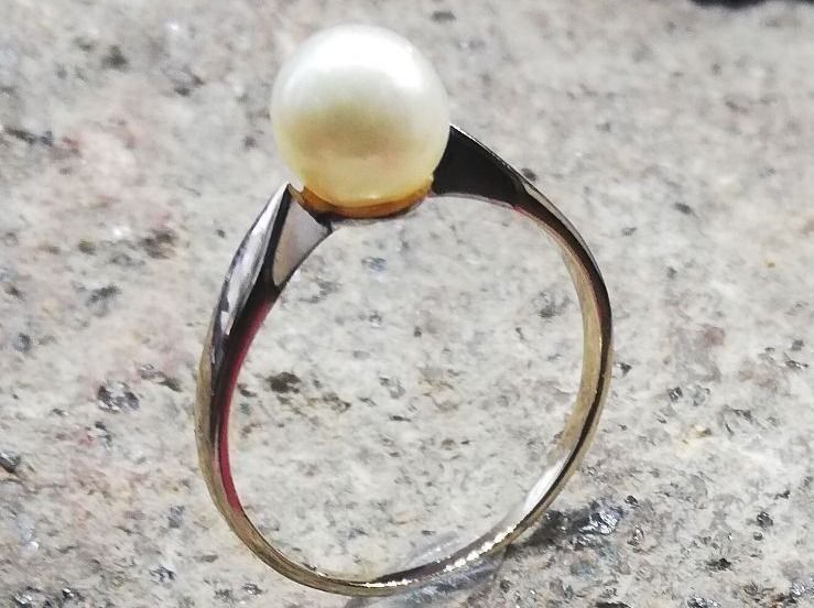 Ringe: Edler Perlenring aus 18 Karat Gold – Neu (gemäss Beschreibung) aus Unterägeri von Altgoldschmuck 3