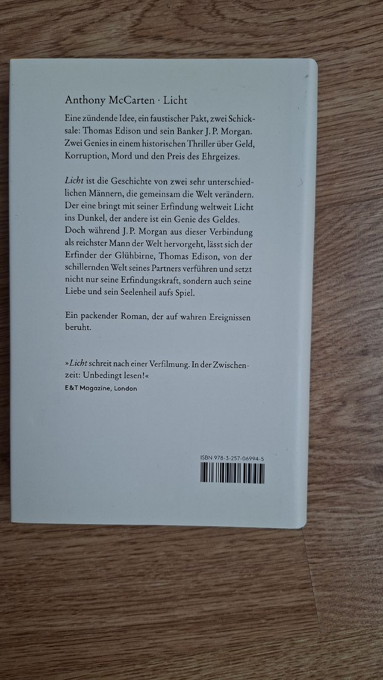 Libri: Anthony McCarten Licht Roman Diogenes – Usato da Egg b. Zürich venduto da kim_a5tx 1