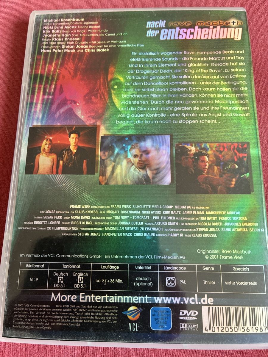 Tutti i DVDs: Rave Macbeth - Nacht der Entscheidung – Usato da Winterthur venduto da Eisenware 1