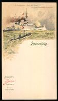 Riesen-AK Hans Bohrdt: Kriegsschiff S.M.