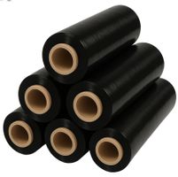 6 Rollen x Stretchfolie 50cm 2,5kg 23my schwarz