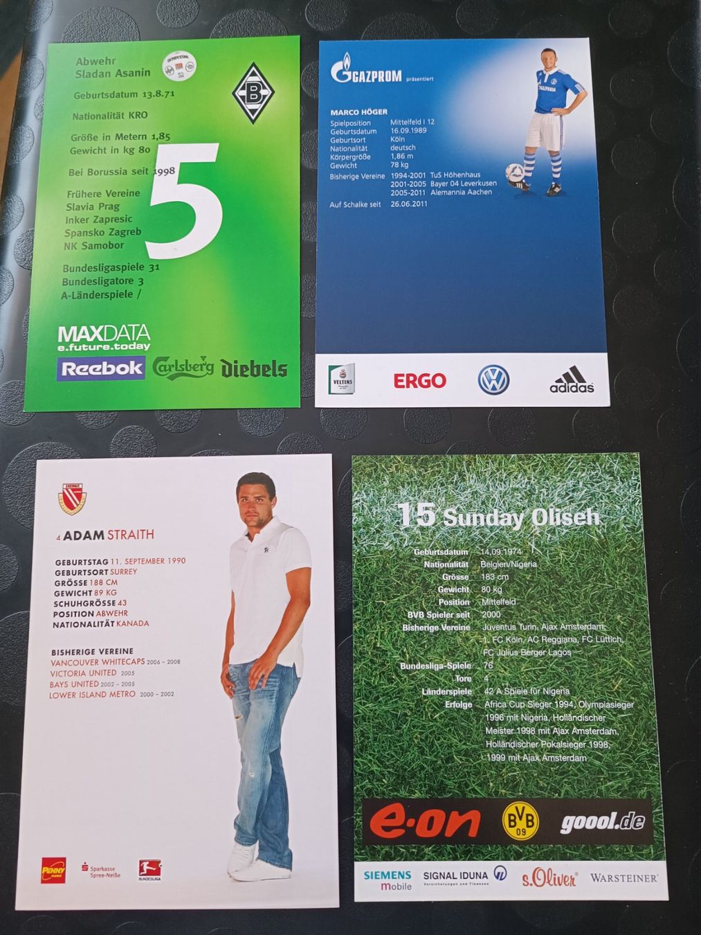 Autografi: Bundesliga - Handsigniert - 4er Set – Usato da Menziken venduto da Artographs 1