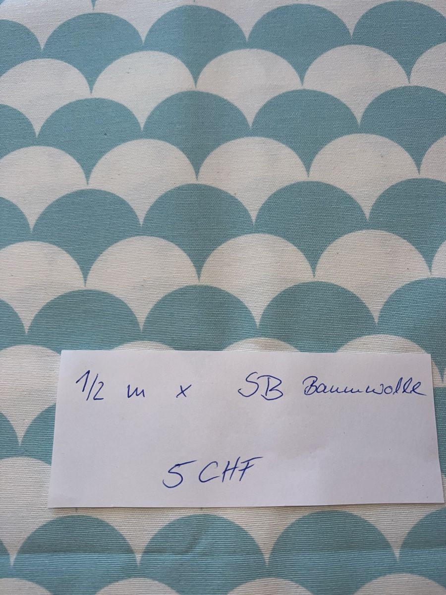 Stoffe: Baumwolle Baumwollstoff Popeline 50 cm Türkis – Neu und originalverpackt aus Unterägeri von angeljusti