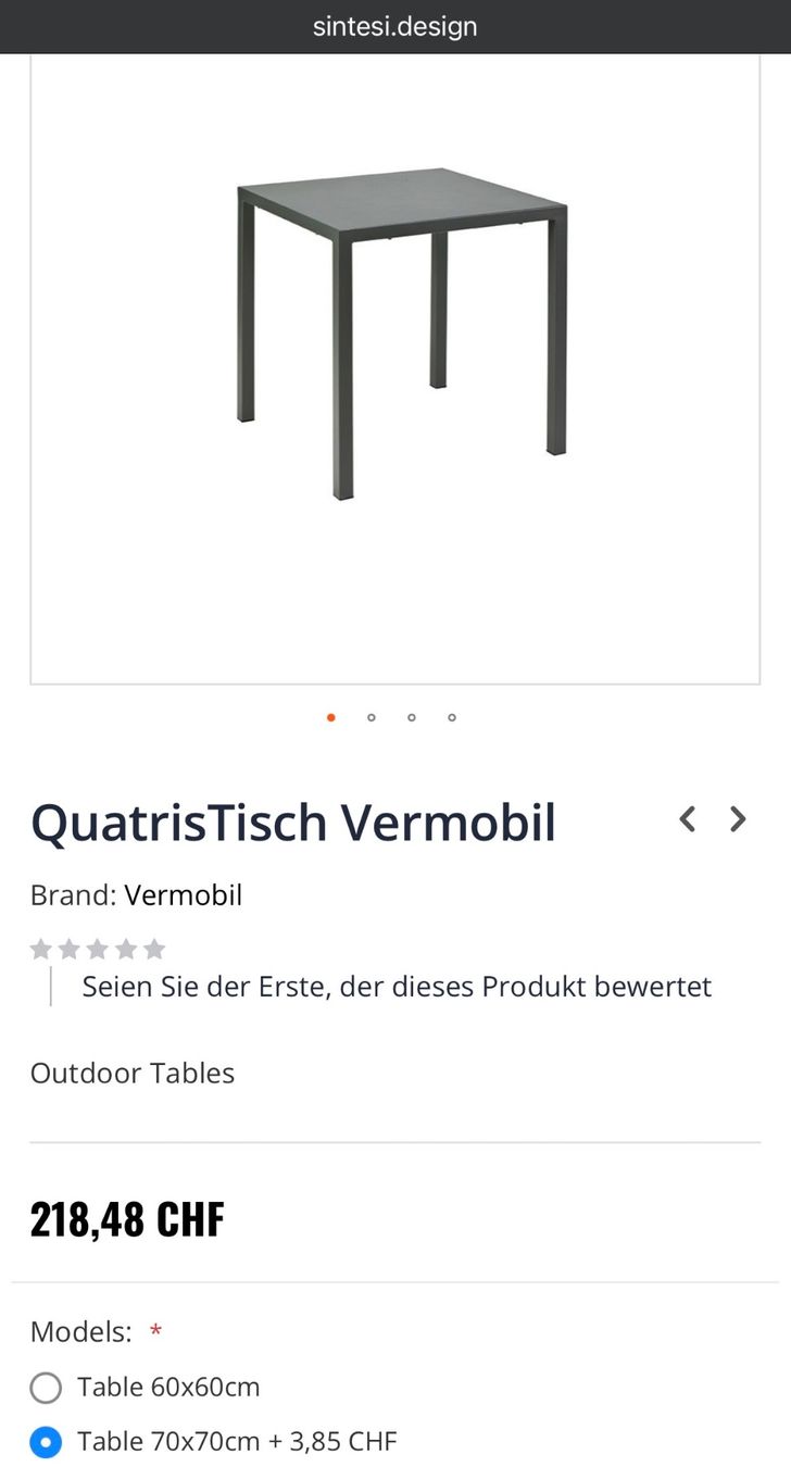 Tavoli: Vermobil metal table - black – Usato da Zürich venduto da kri_zhv2 5