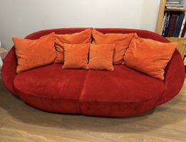 Rotes Lounge Sofa (inkl. Kissen)