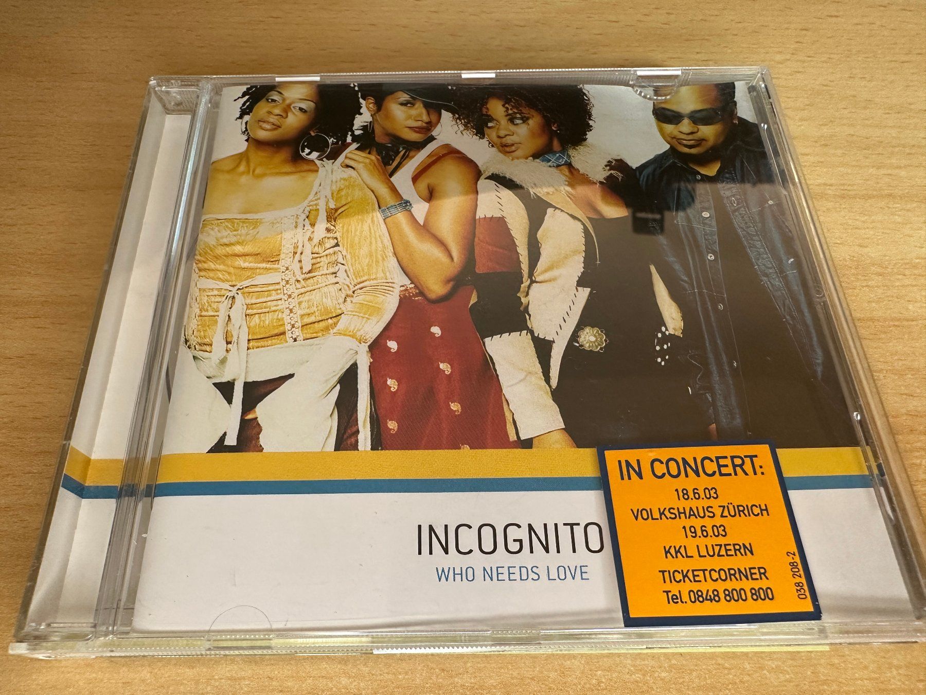 CD: Incognito – Who Needs Love – Usato da Rikon im Tösstal venduto da Alpenmutz