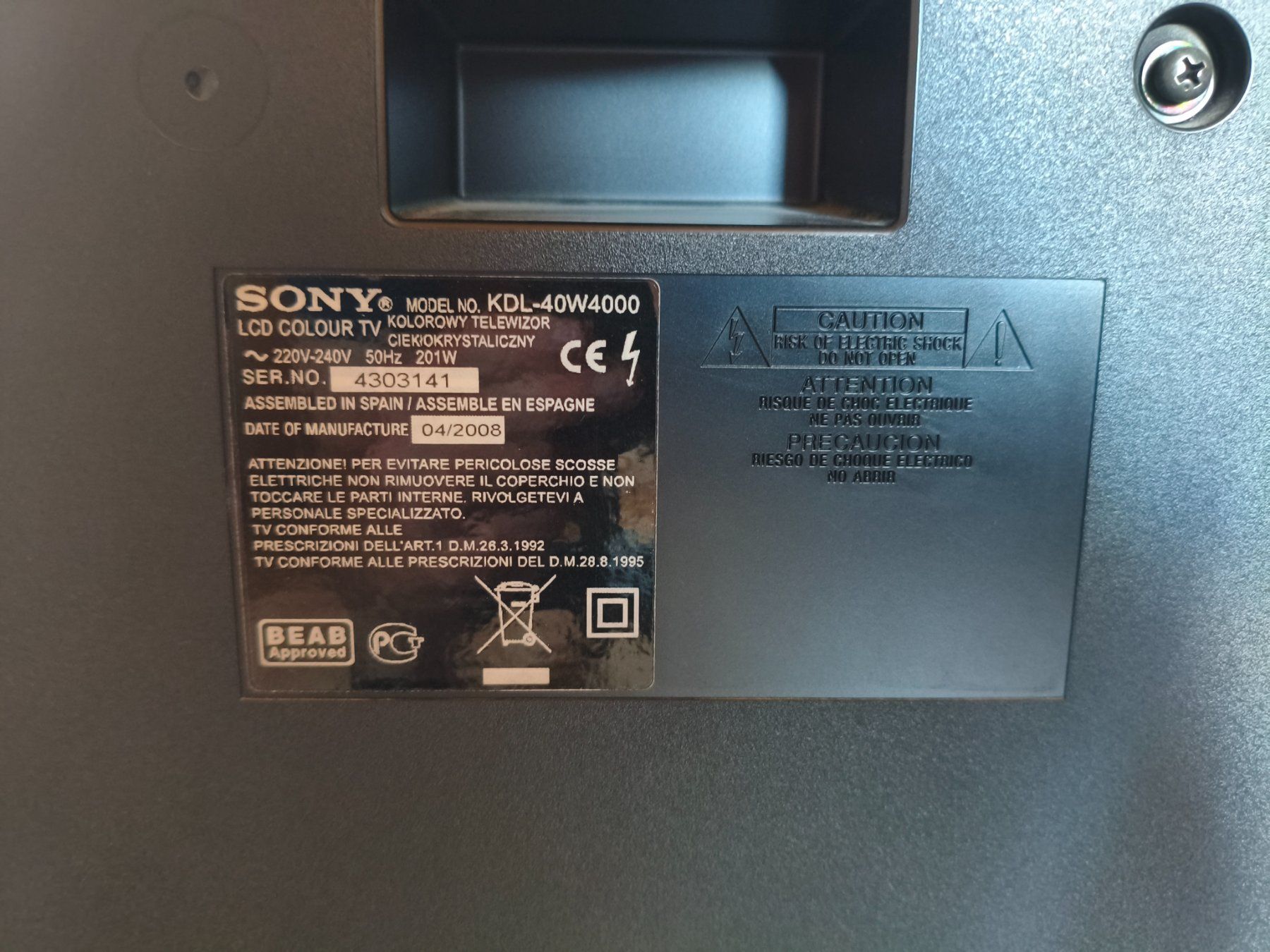 Sony Appareils TV: Sony Bravia Fernseher 40" – D'occasion à Richterswil par PadeG 4