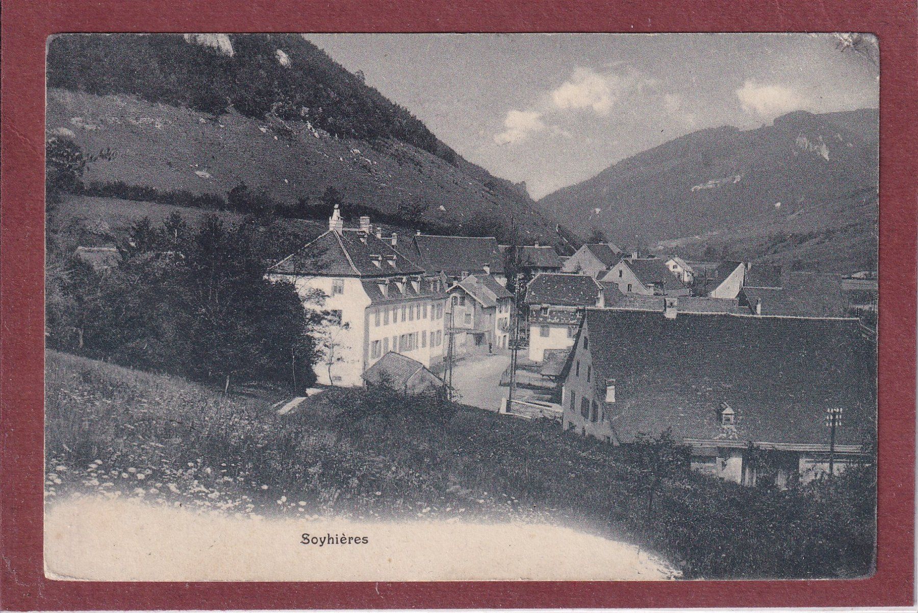 Cartoline postali: Soyhières - le village - 1909 – Usato da Orvin venduto da Pyaeschli