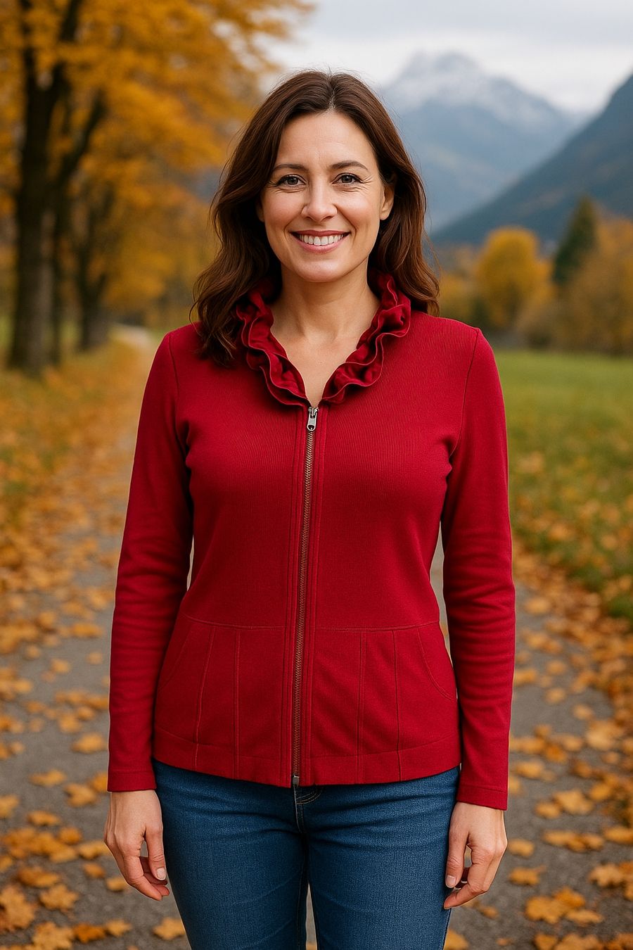 Giacche: Jacke Gr 38 Rot pulli herbst Reissverschluss romantisch 43 – Usato da Vinelz venduto da sonnenmond77 2