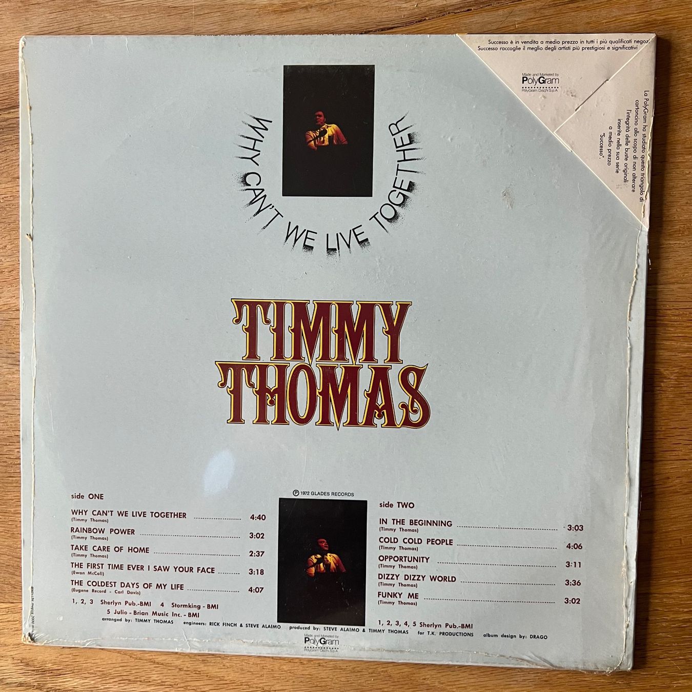 Dischi in vinile: Timmy Thomas - Why Can't We Live Together / Italy-Press. – Usato da Gais venduto da soundcave57 1