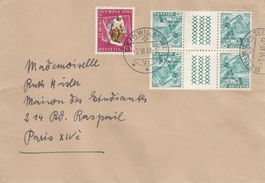 1948 Kehrdruck SIII Pilatus 4er Block W27 Olympia St. Moritz