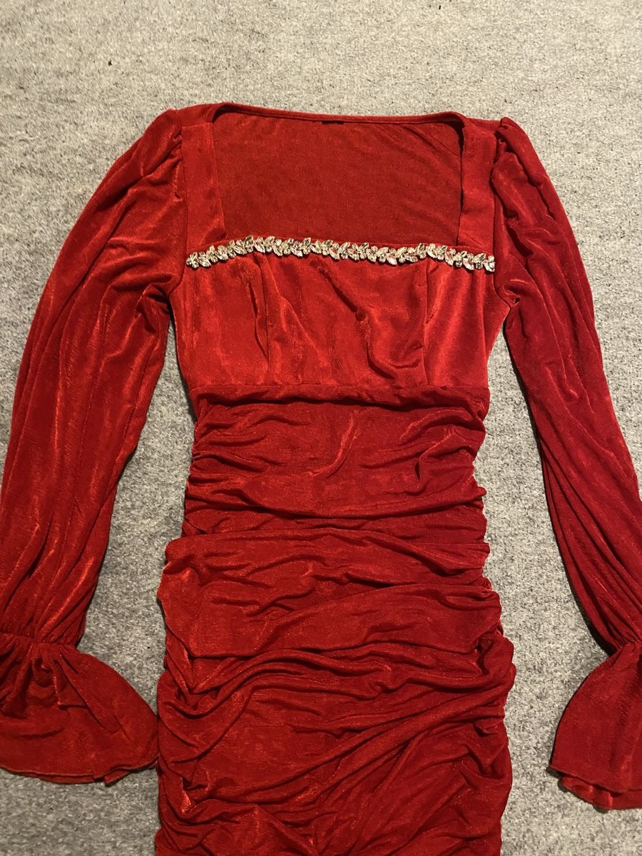 Kleider: Abendkleid mit Strass und Rüschungen – Neu (gemäss Beschreibung) aus Gams von ajd_b2hl 1