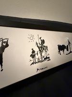 Picasso Wandbild mit Rahmen – Modernes Dekor – Schwarz/Weiss