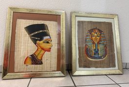 63,5cmbreitx57cm hoch /2 Gemälde Ägypten Kultur elegant