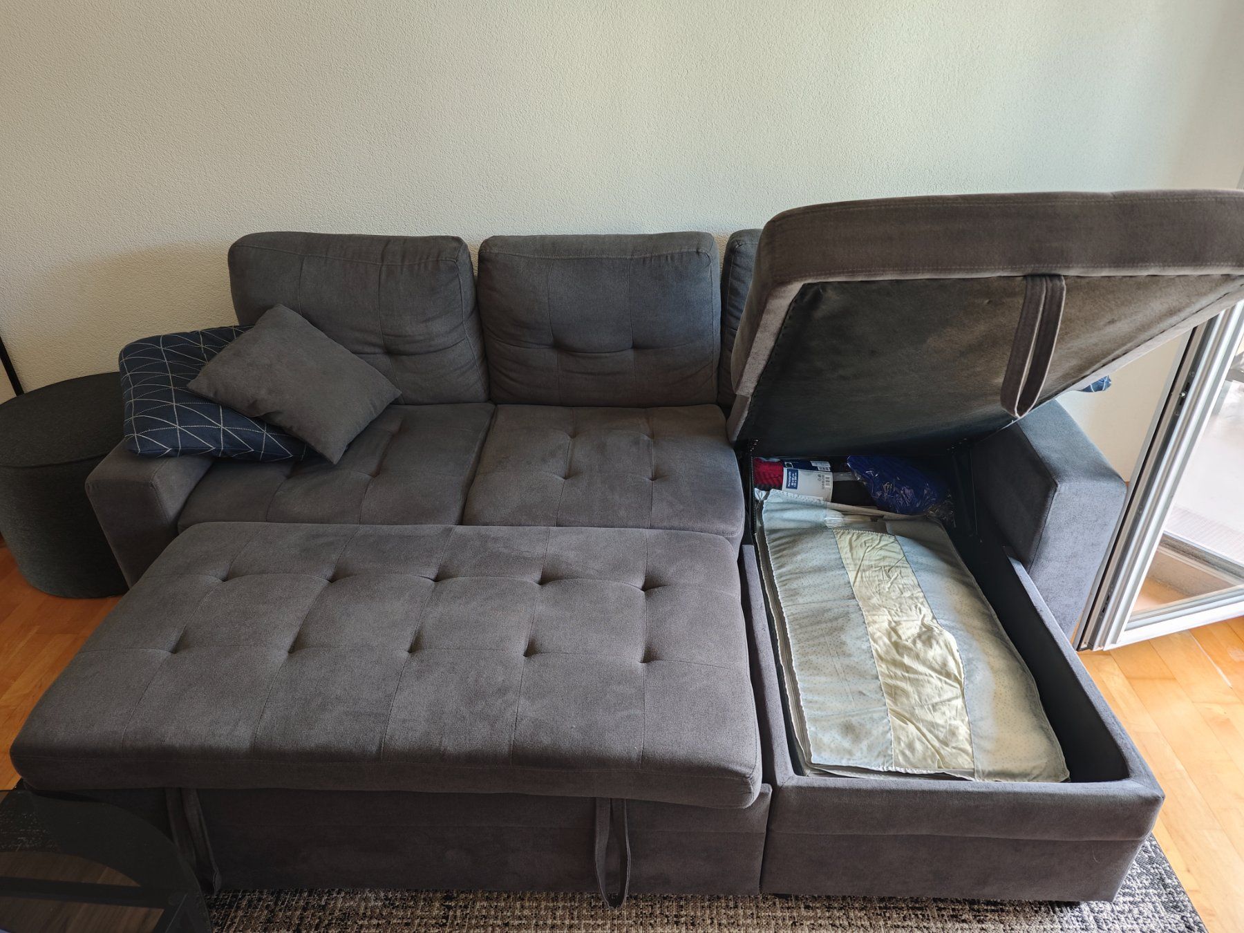 Divani: Ecksofa mit Bettfunktion und Stauraum dunkelgrau – Usato da Dietikon venduto da yun_gz6j 1