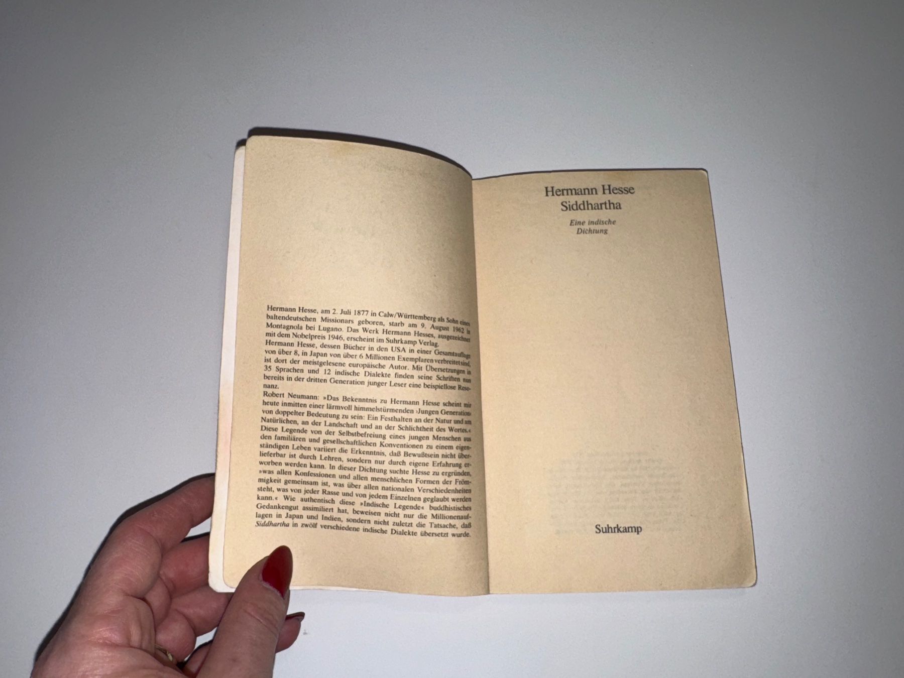 Libri: BUCH: Hermann Hesse, Siddhartha – Usato da Grosswangen venduto da Second_hand_paradise 2
