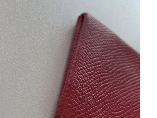 Hermès Portafogli: Hermes Calvi Card Holder Red leather – Usato da Basel venduto da mimi8668 3